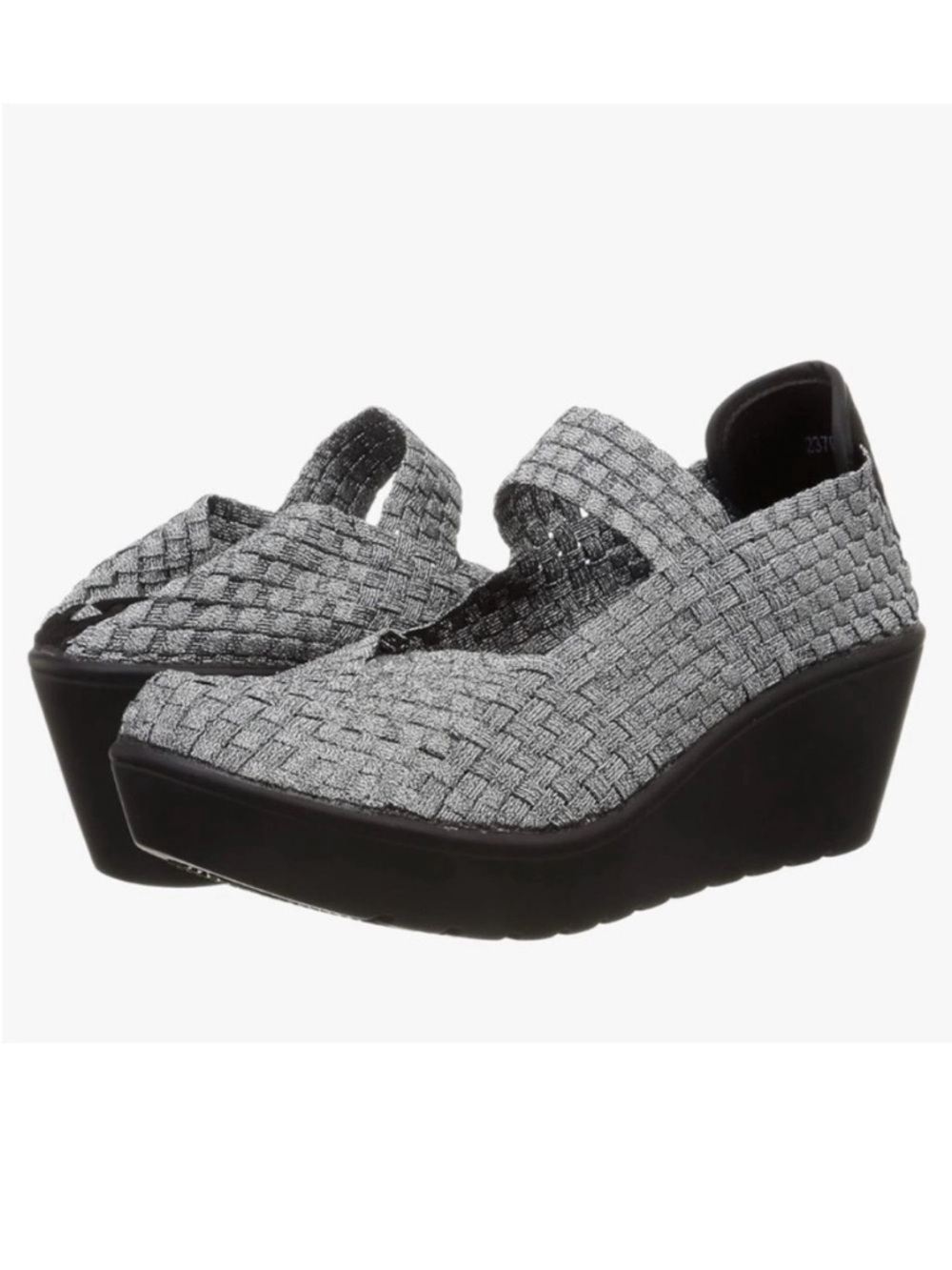 St. John’s Bay Karma Pewter Mary Jane Wedge Shoes Size 10 NWT
